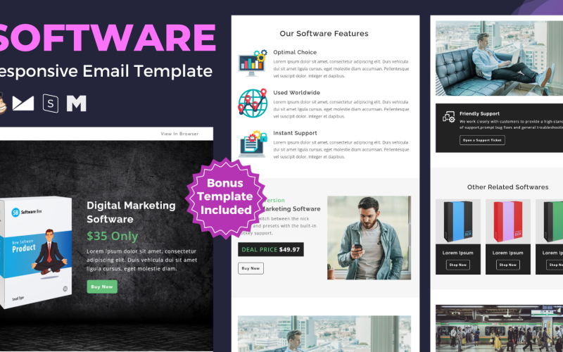 Software – Mehrzweck-Responsive-E-Mail-Vorlage