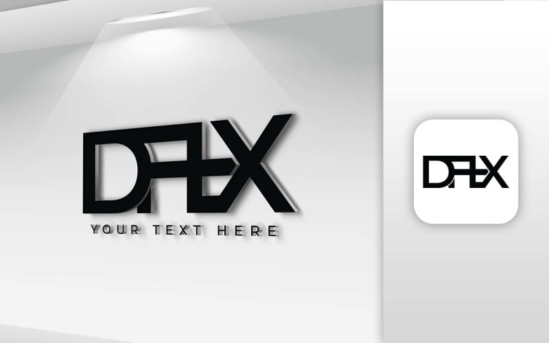 Dax Name Letter Logo Design Brand Identity