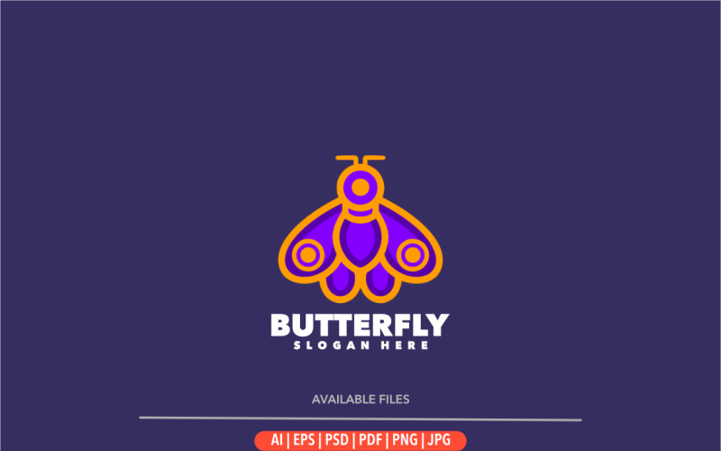 蝴蝶标志设计模板插图