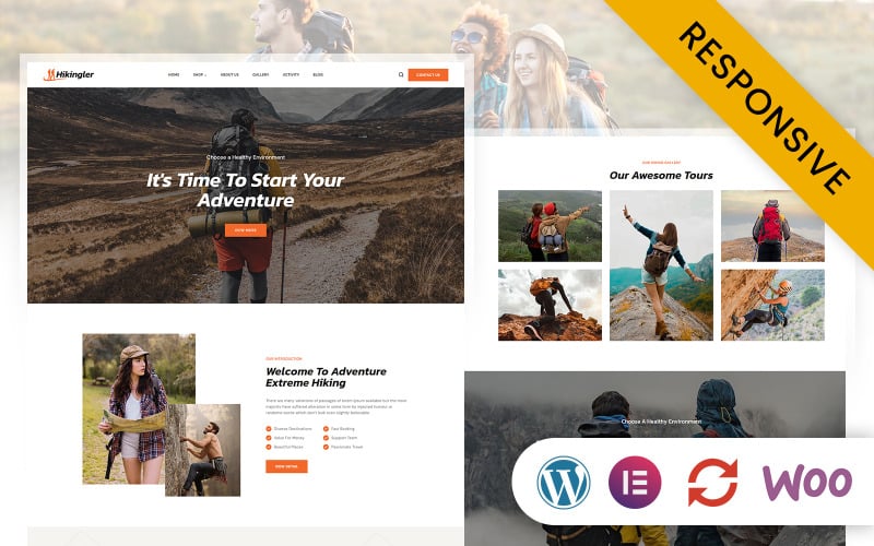 Hikingler - Tema WordPress元素，适合休闲，运动和冒险