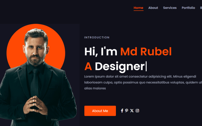 Rubel – Portfolio-Landingpage-Vorlage