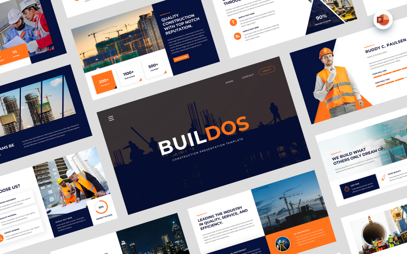 Buildos - szablon PowerPoint dla budownictwa