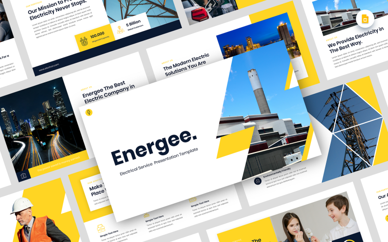 Energee – Elektrická služba Šablona prezentace Google