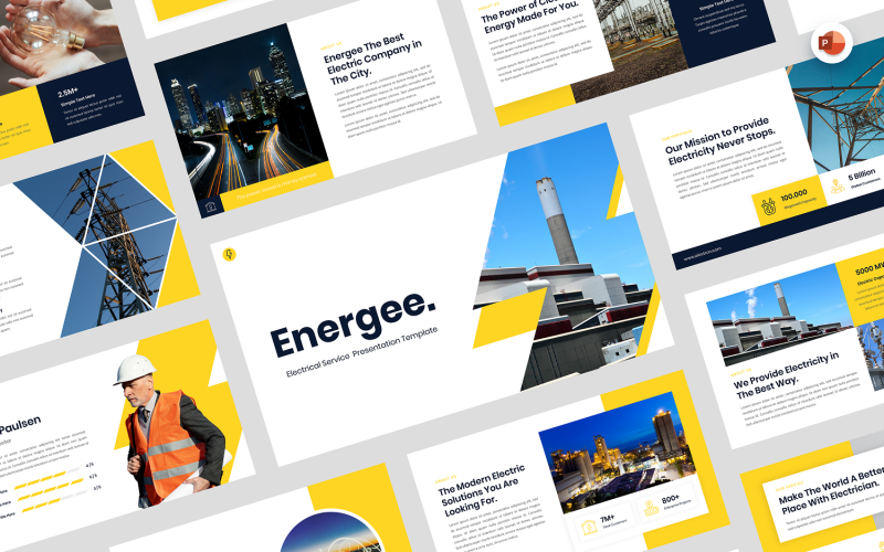 Energee - Modèle PowerPoint de service électrique