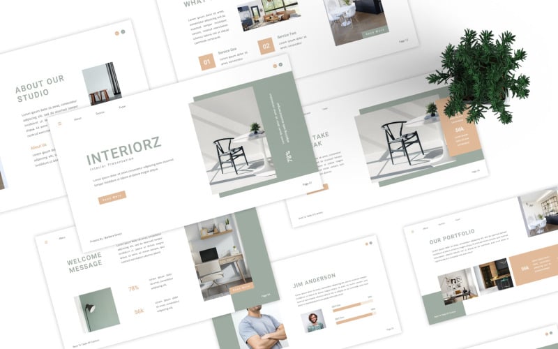 Interiorz - Plantilla de PowerPoint para interiores