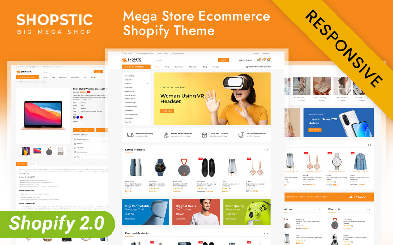 Shopstic — responsywny motyw Mega Store Shopify 2.0