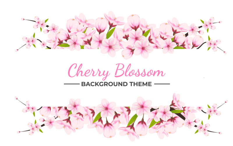 Vektor-Aquarell-Kirschblüten-Kirschblüten-Blume blüht, Vektor-Rosa-Sakura-Blumendesign
