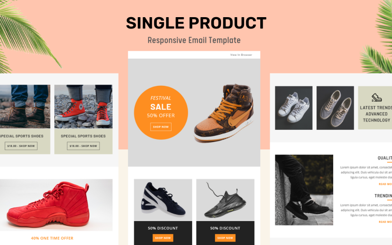 Einzelprodukt – Mehrzweck-Responsive-E-Mail-Vorlage