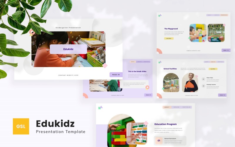 Edukidz — Modello per presentazioni Google per la scuola materna