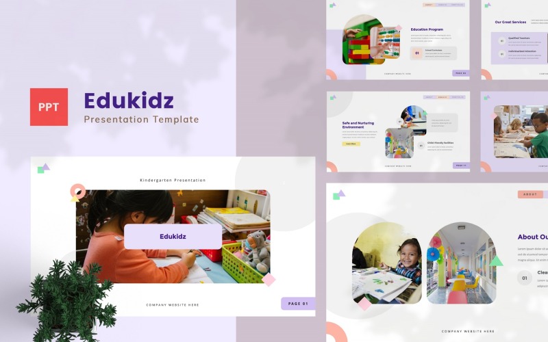 Edukidz — Modello Powerpoint per la scuola materna