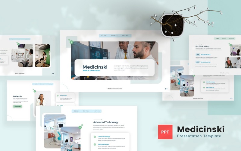 Medicinski — Medicinsk Powerpoint-mall