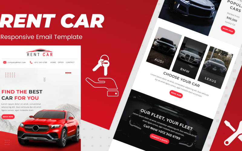 Rent Car – responsywny szablon wiadomości e-mail