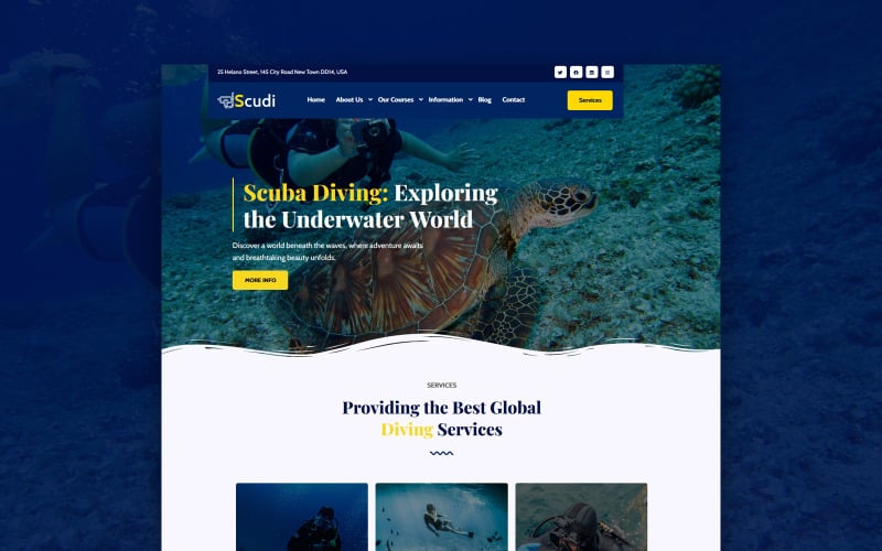 Scudi – Scuba Diving Center WordPress téma