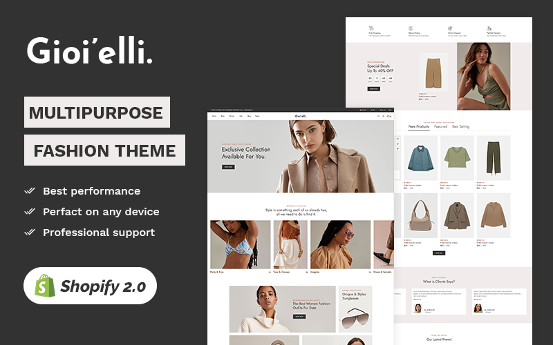 Gioielli - Mode & Accessoarer Hög nivå Shopify 2.0 Multi-purpose Responsive Theme