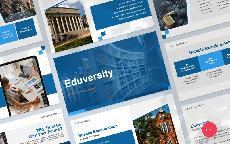 Eduversity - Modello PowerPoint per presentazioni universitarie