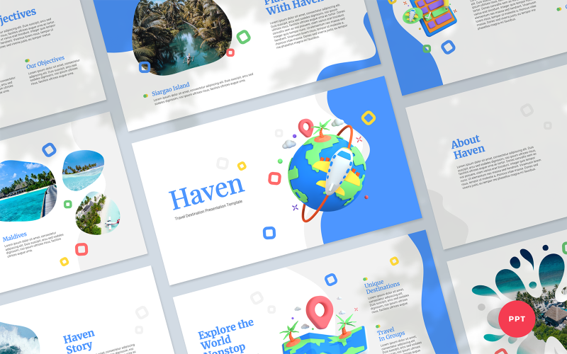 Haven - Modelo de Apresentação de Destino de Viagem