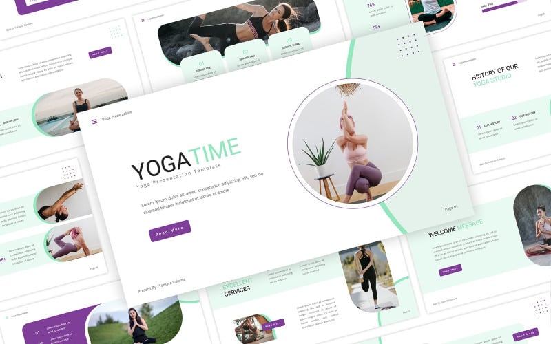 Yogatime – Jóga Google Slides sablon