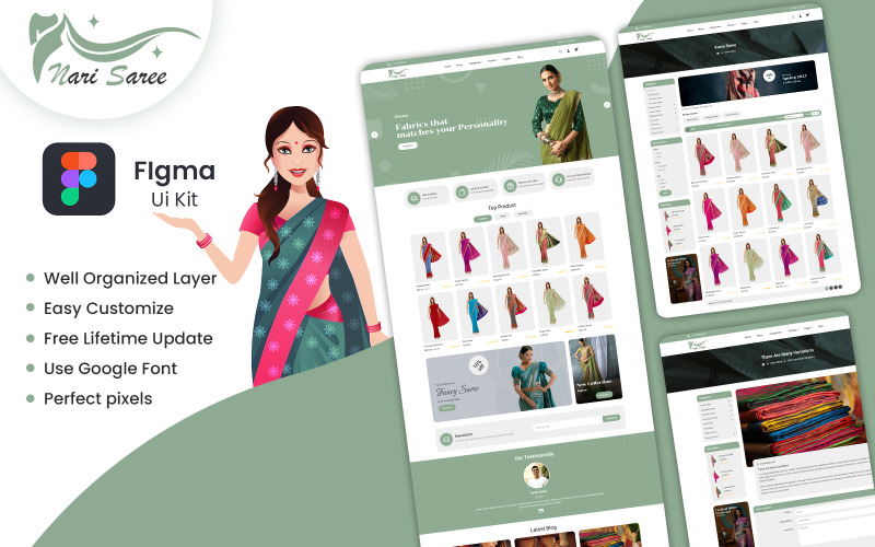 Narisaree – Saree Store Figma UI készlet