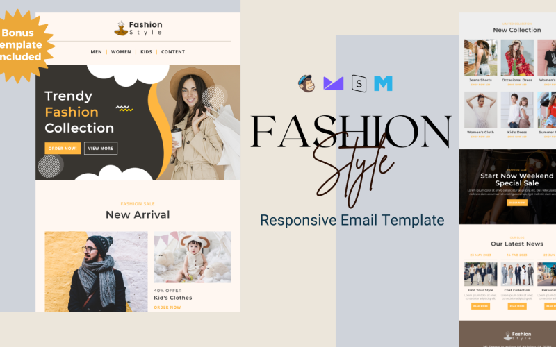 Estilo de Moda – Modelo de E-mail de Comércio Eletrônico