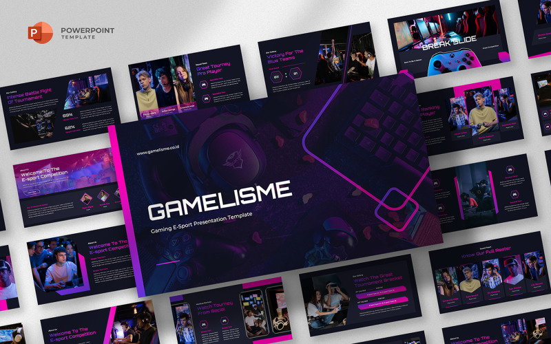 Gamelisme - Gaming eSports Powerpoint-mall