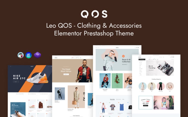 Leo Qos – Kleidung & Accessoires Elementor Prestashop Theme