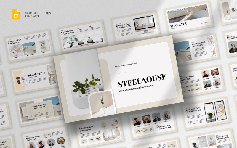 Steelouse - modelo minimalista do Google Slides