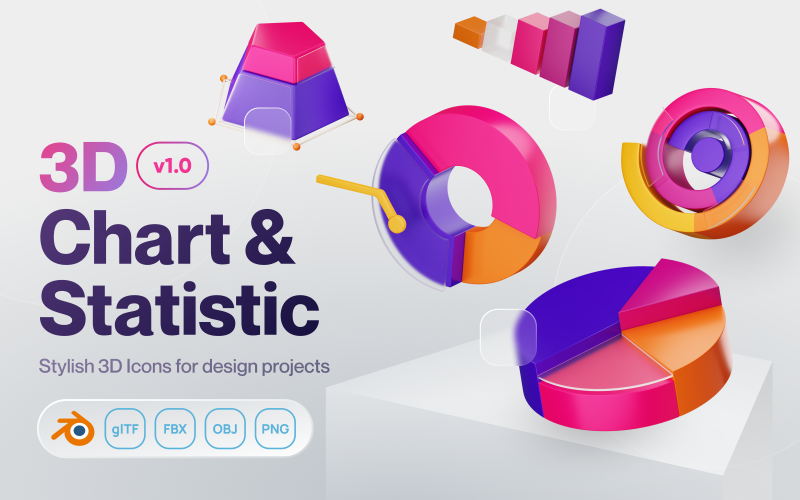 Charty - Barra dei grafici e pacchetto 3D di statistiche