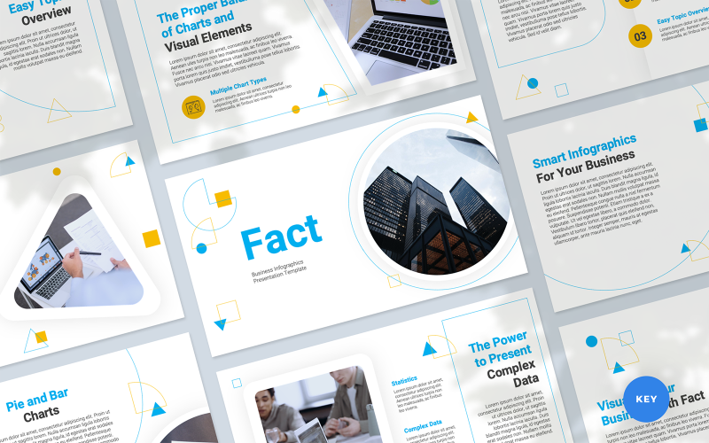 Fact - Plantilla de Keynote para presentación de infografías de negocios