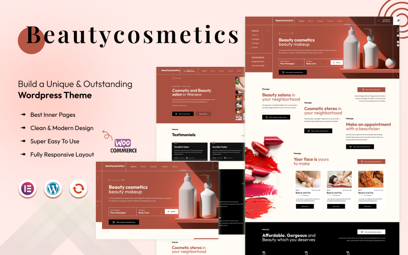 Cosmetici di bellezza - Il tema WordPress di Elementor Cosmetics & Beauty