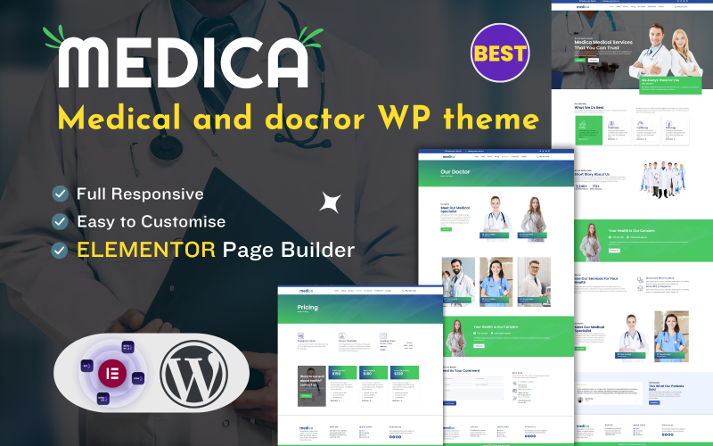 Medica Lekarz medycyny Responsywny motyw Wordpress