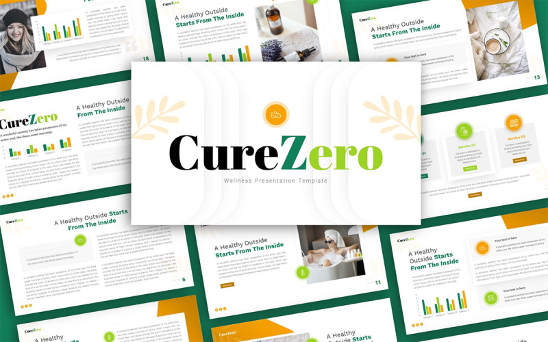 CureZero Wellness Шаблон презентации PowerPoint