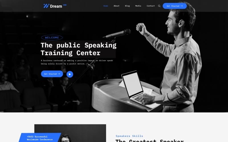 DreamHub公共演讲者HTML5模板