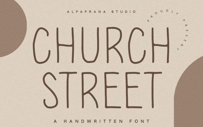 教堂街-手写字体