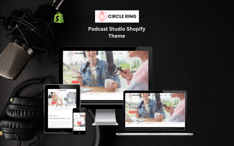 Circle Ring - Pistes de radio, de podcast et de chansons Thème Shopify