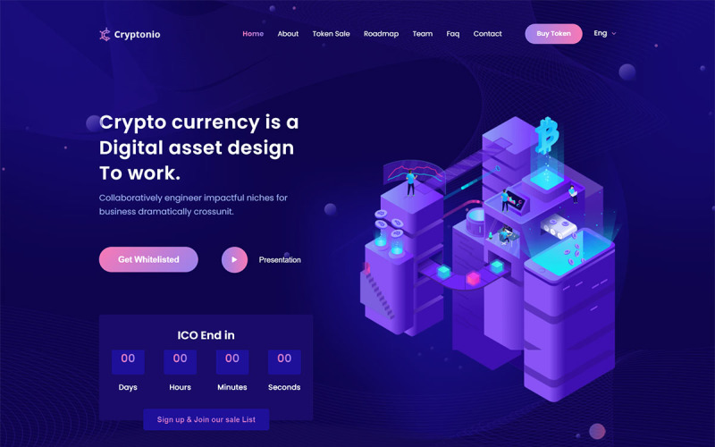 Cryptonio - тема WordPress про криптовалюту