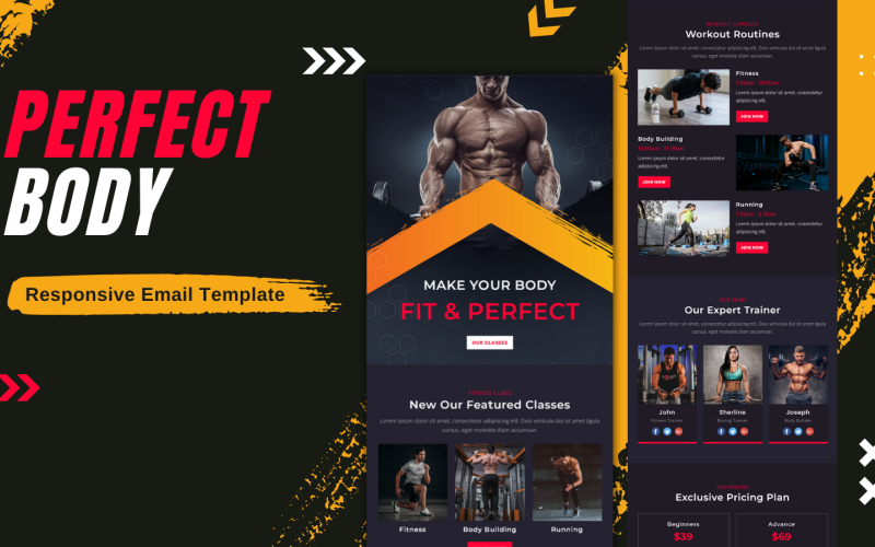 Perfect Body – Fitness-E-Mail-Vorlage