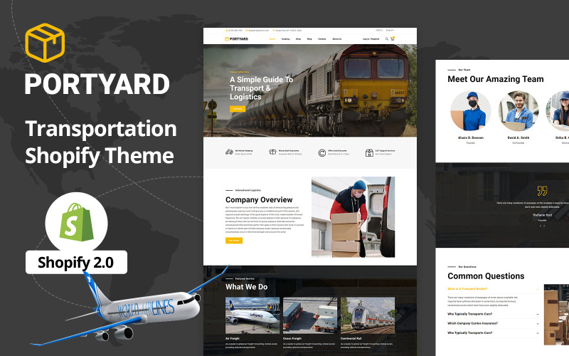 Portyard – тема Shopify для логістики та транспорту
