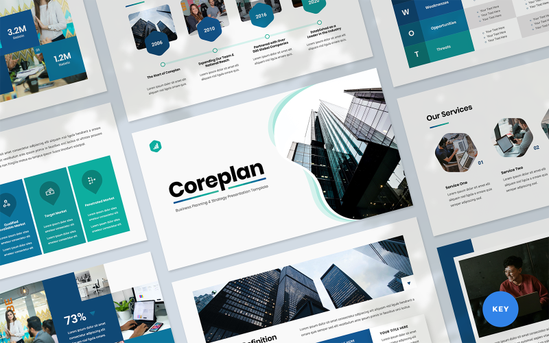 Coreplan – üzleti terv prezentáció vitaindító sablon