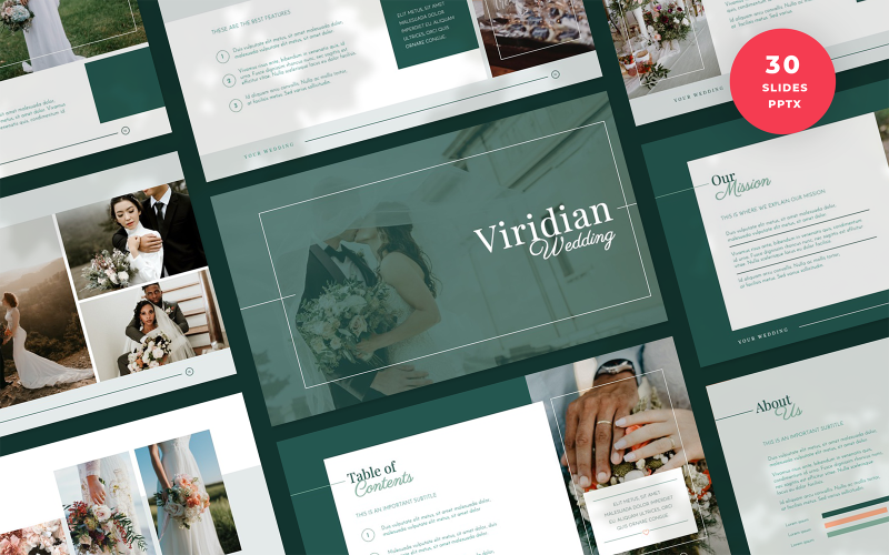 Viridian - PowerPoint婚礼演示模板