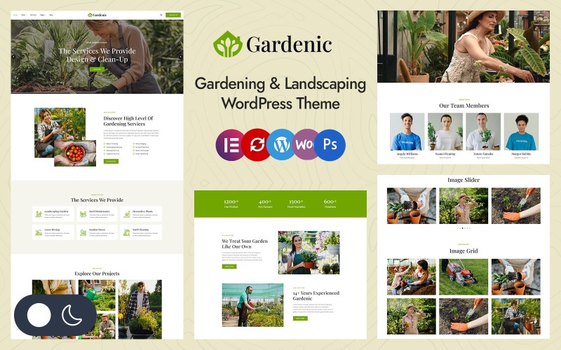 Gardenic - ландшафтное садоводство Elementor WordPress Responsive Theme