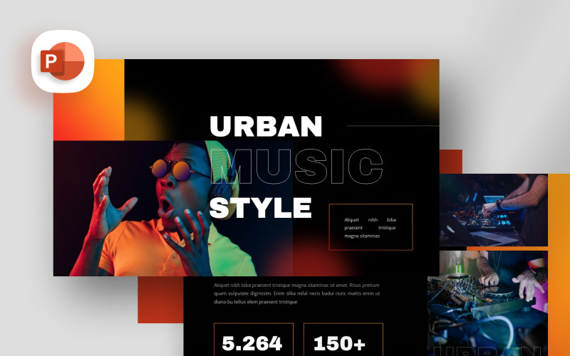 PowerPoint-Vorlage im Urban-Music-Stil