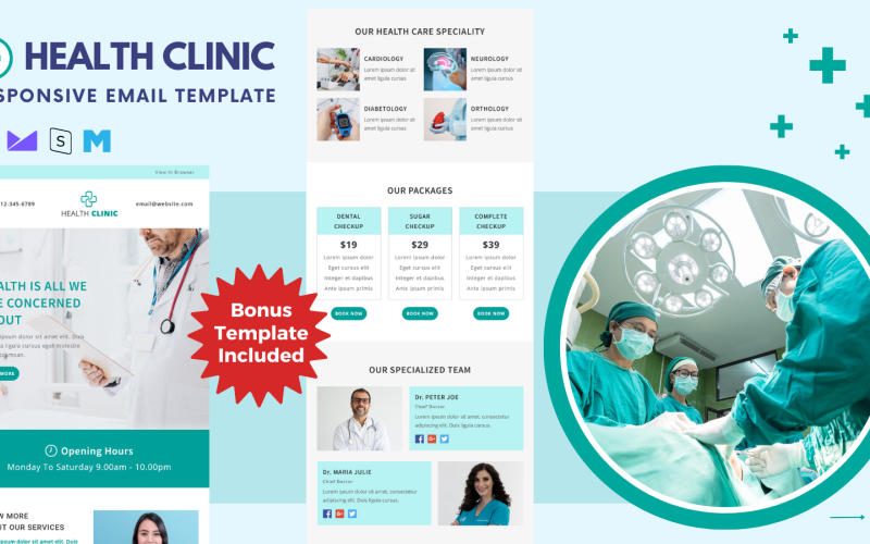 Gesundheitsklinik – Responsive E-Mail-Vorlage