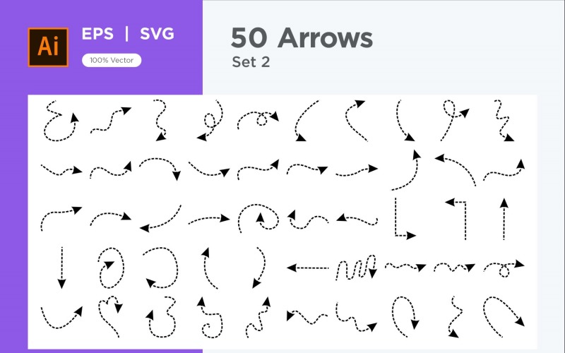 手绘抽象箭头设计集50 V 2秒6