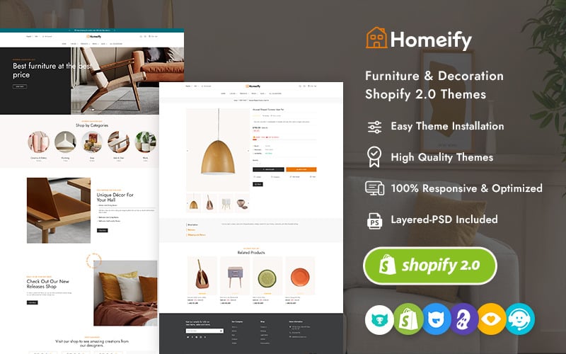 Homeify - Shopify响应主题的家庭装饰 & Crafting Art