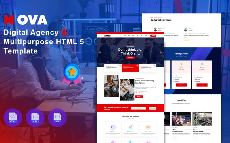 Nova Agenzia Digitale E Modello HTML5 Multiuso