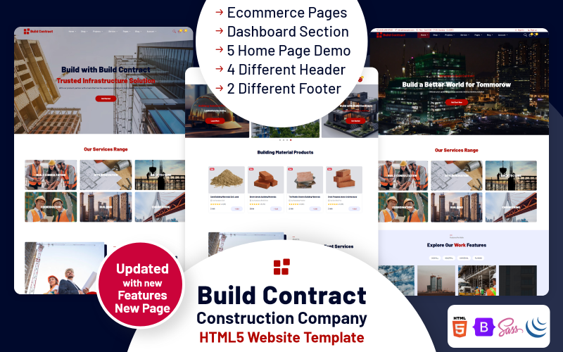 建设合同-建设公司HTML5网站模板