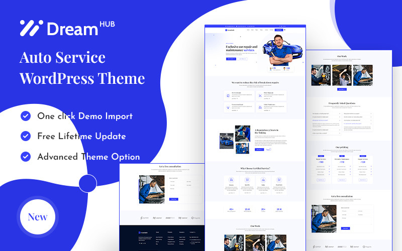 DreamHub Otomatik Servis WordPress Teması