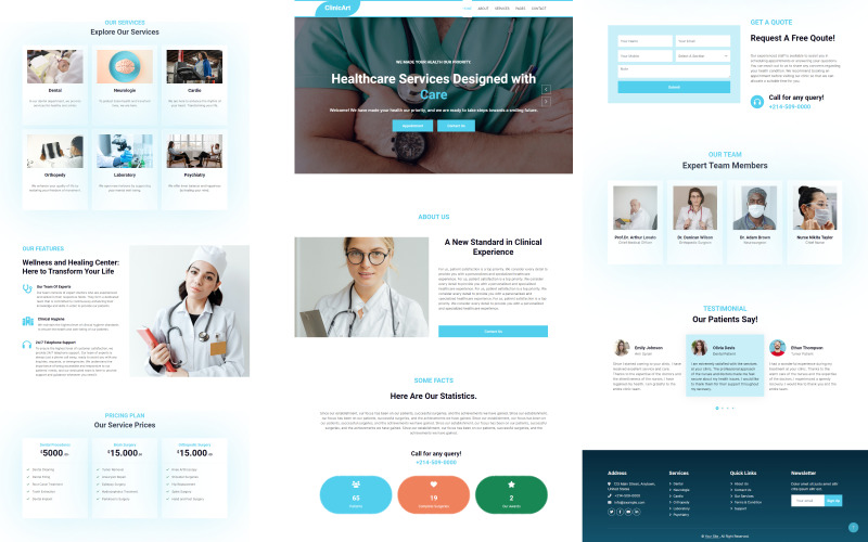 HTML-шаблон ClinicArt - Медицина - Врач - Клиника - Стоматолог - Больница