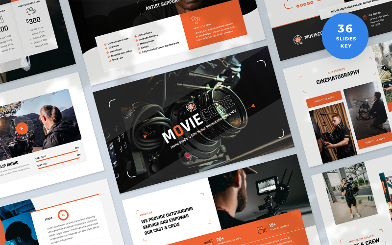 Moviecore - Modèle de présentation de studio de cinéma et de cinéaste