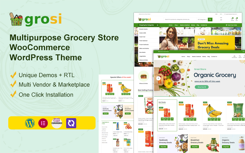 Grosi - WooCommerce WordPress主题的食品商店